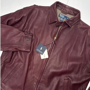 Polo Ralph Lauren Mens XL Genuine Leather Classic Windbreaker Jacket NWT $575